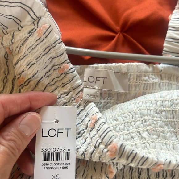 Loft cotton summer midi dress in striped pattern - Picture 6 of 6